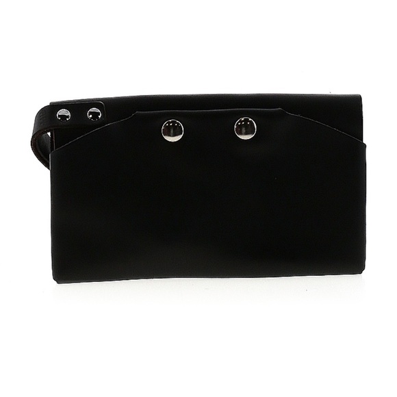 Mr. Lentz Slim Phone Purse in Black Full-Grain Leather with added Wristlet strap - Picture 2 of 9
